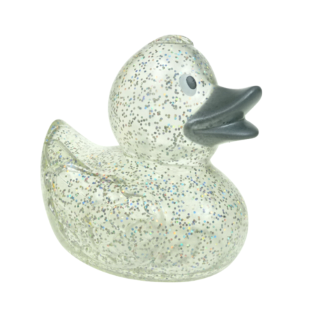 Regnbueglimmer and, sølv - 5 stk