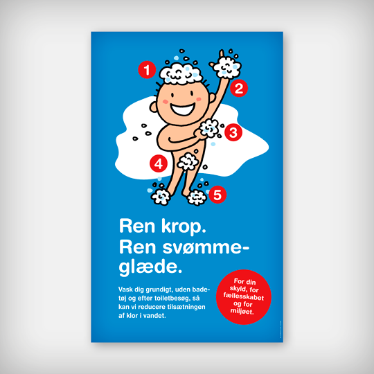 Afvaskningsskilt - ren krop