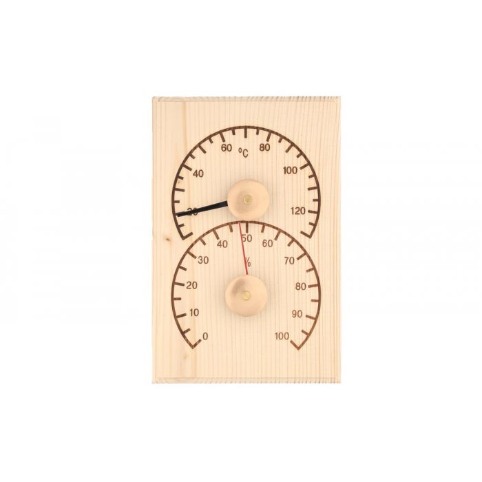 Sauna termometer og hygrometer i et - lyst træ