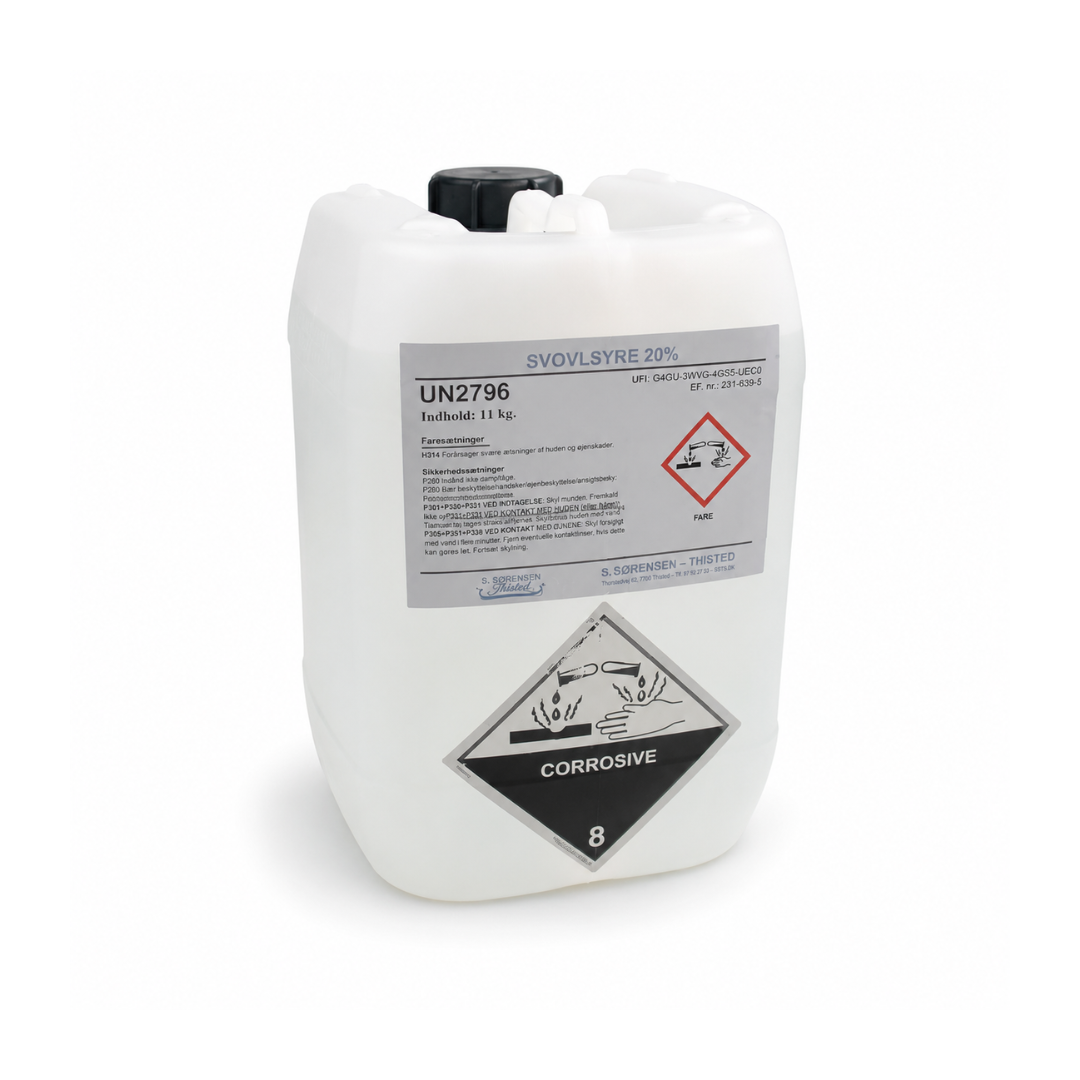 Svovlsyre 20% 23 kg.