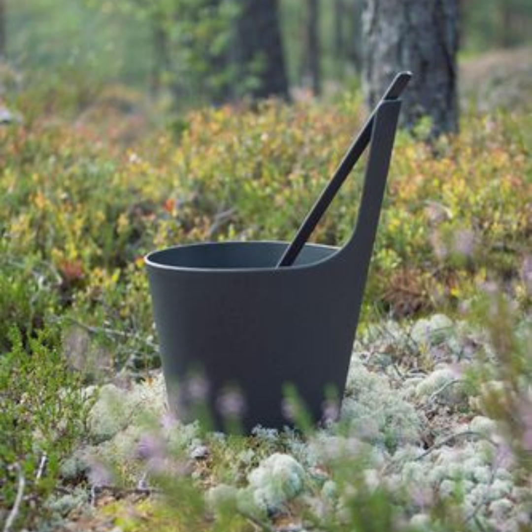 Sæt med saunaspand + ske Pisara - 3 slags