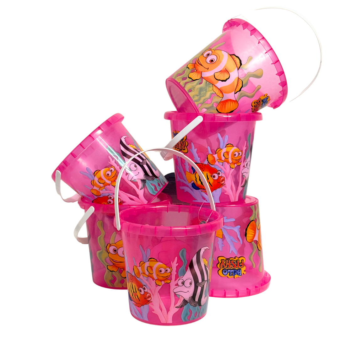 Pink spand m. motiv 17 cm.
